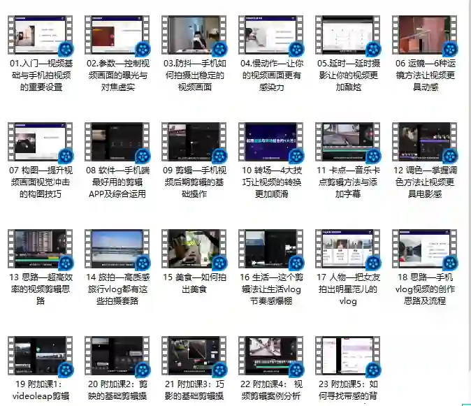 手机摄影实战指南：用手机拍出酷炫短视频（V3.0专属版）-知行情感社